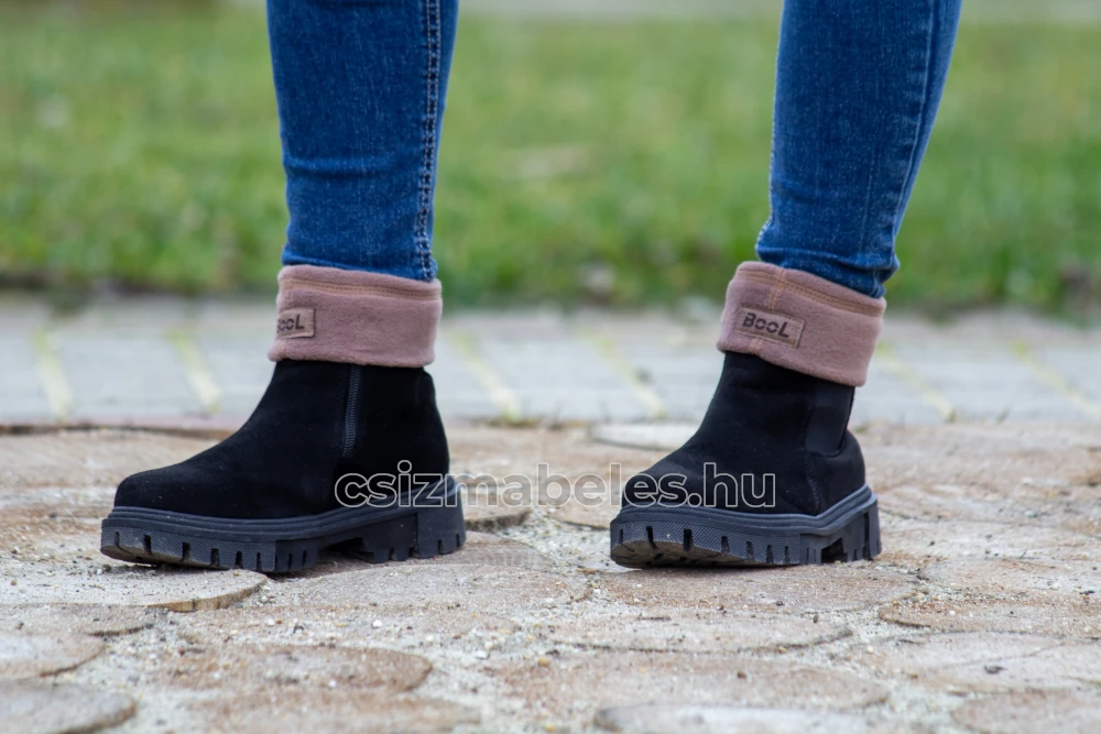 BooL barna csizmabélés fekete bokacsizmához 1
